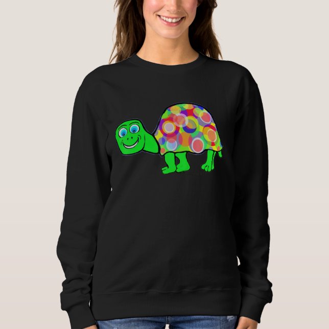 Childs Turtle To Tortoise Abstract Colour Circles  Sweatshirt (Front)