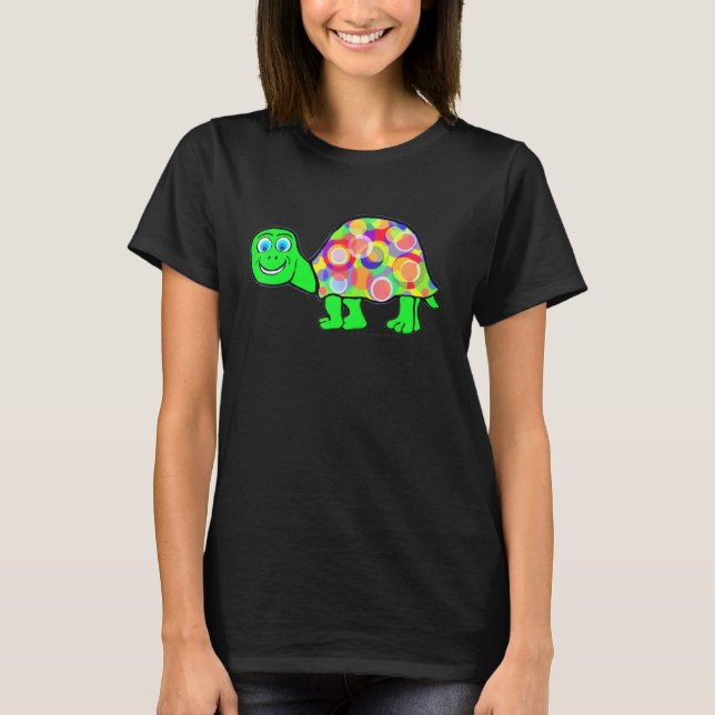 Childs Turtle To Tortoise Abstract Colour Circles  T-Shirt (Front)