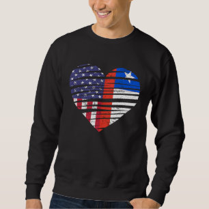 Chile American Grown Heart USA Patriot Heritage Mo Sweatshirt