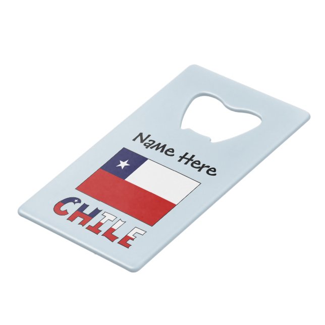 Chile and Chilean Flag Personalised  (Front Angled)