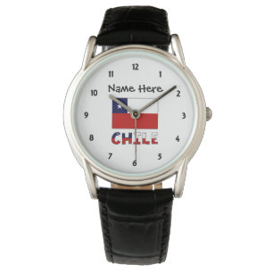 Chile and Chilean Flag Personalised Watch