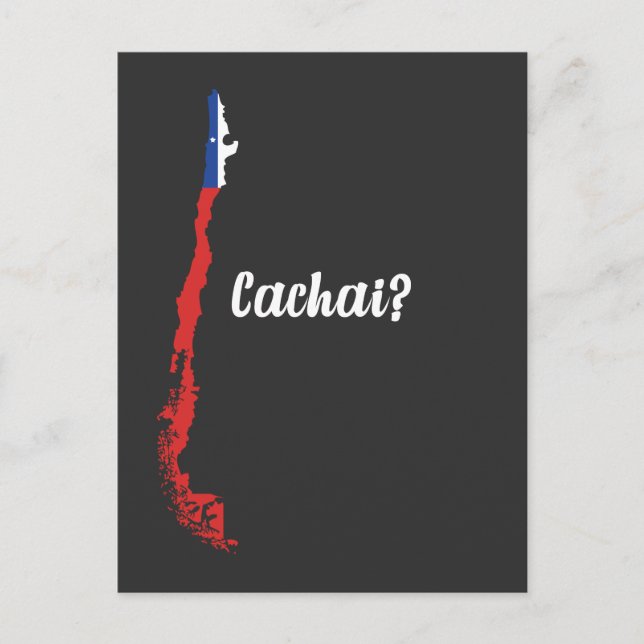 Chile Cachai South America Map Chilean Flag Postcard (Front)