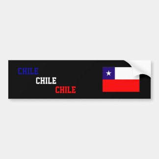 Chile, Chile, Chile flag bumper sticker
