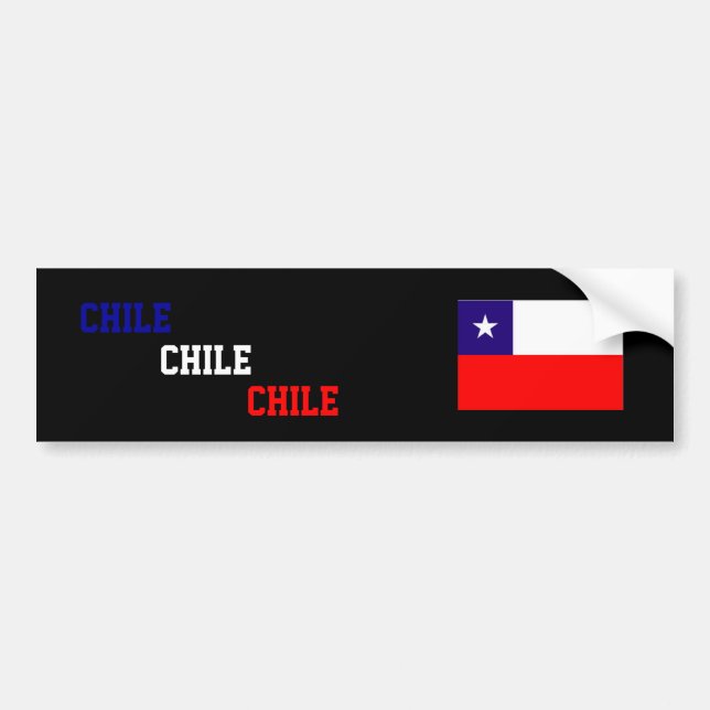 Chile, Chile, Chile flag bumper sticker (Front)