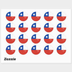 Chile & Chilean flag patriots, holiday / sports Classic Round Sticker