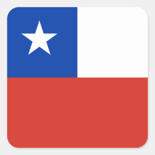 Chile (Chilean) Flag Square Sticker