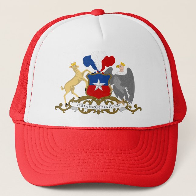 Chile Coat of Arms detail Trucker Hat (Front)