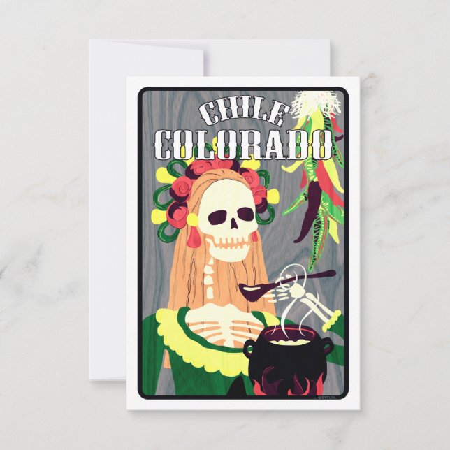 chile colorado (cool scheme) invitation (Front)