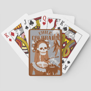 chile colorado : orange burn playing cards