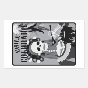 chile colorado rectangular sticker