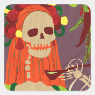 chile colorado square sticker