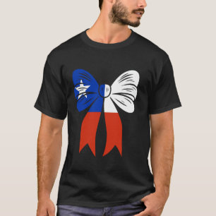 Chile Coquette Bow Cute Dainty Ribbon Chilean Flag T-Shirt