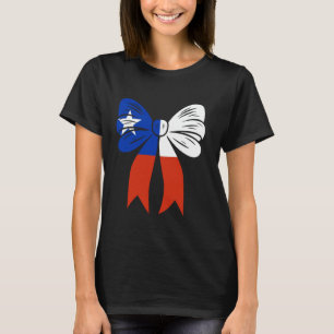 Chile Coquette Bow Cute Dainty Ribbon Chilean Flag T-Shirt