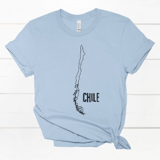 Chile Country Map Chilean National Border Outline T-Shirt