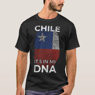 Chile DNA Flag Chilean Heritage Hispanic Roots Sou T-Shirt