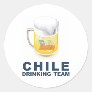 Chile Drinking Team Classic Round Sticker