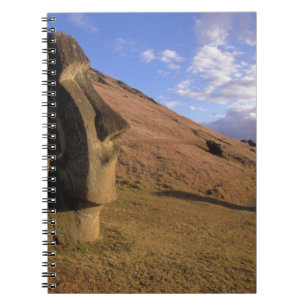 Chile, Easter Island. Hillside with Moai Notebook