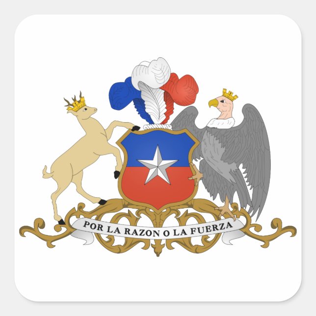 chile emblem square sticker (Front)