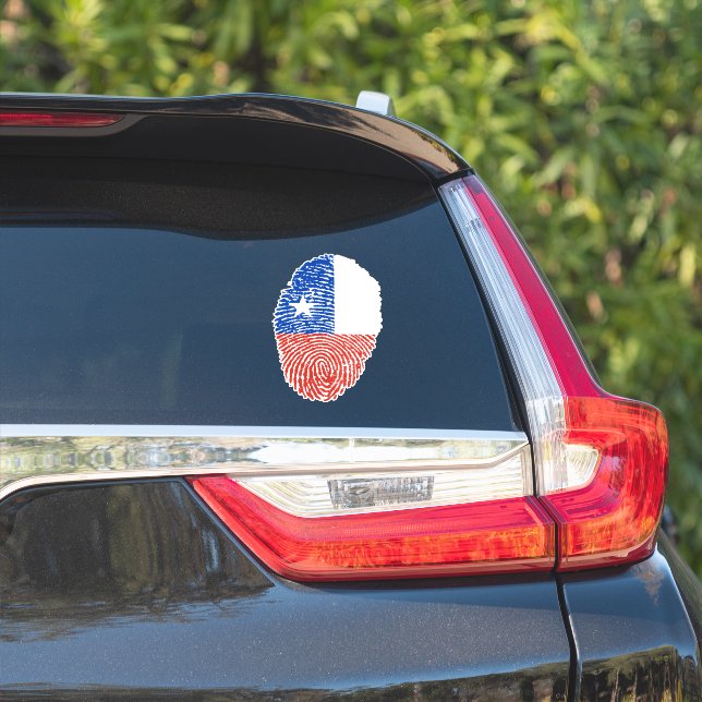 Chile Fingerprint Flag (Car Side)