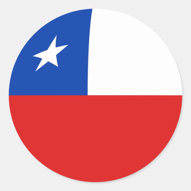 Chile Fisheye Flag Sticker (Front)
