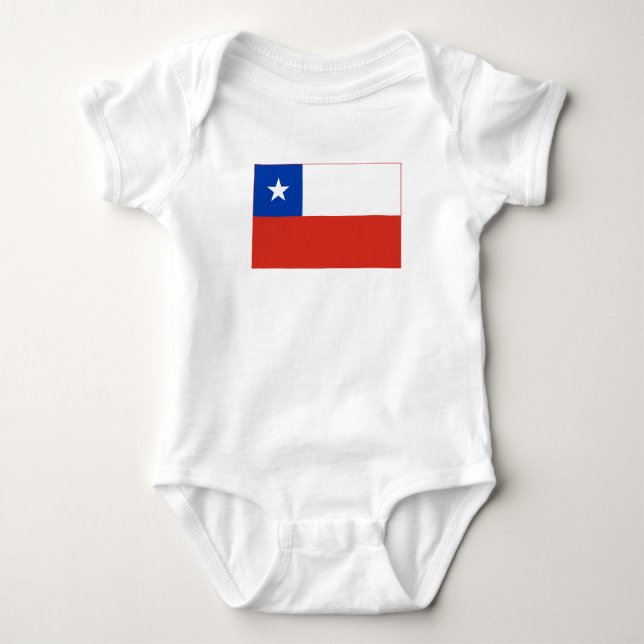 Chile Flag Baby Bodysuit (Front)