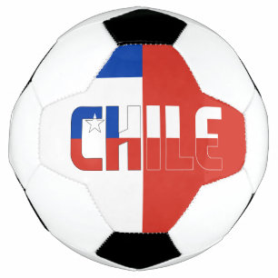 Chile Flag Blue White Red Tricolor Patriotic Football