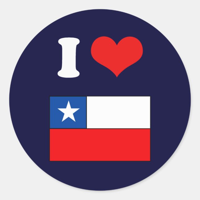 Chile Flag Classic Round Sticker (Front)
