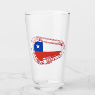 Chile Flag Climbing Carabiner Glass