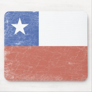 Chile Flag distressed Mouse Mat