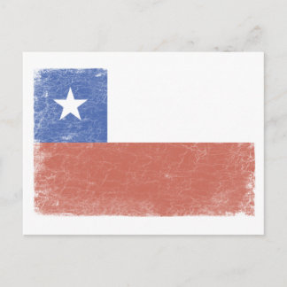 Chile Flag distressed Postcard