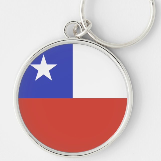 Chile Flag Emblem Key Ring (Front)