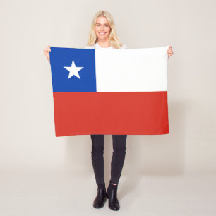 Chile Flag Fleece Blanket