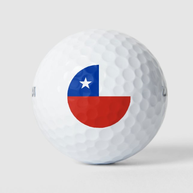 Chile Flag Golf Balls (Front)
