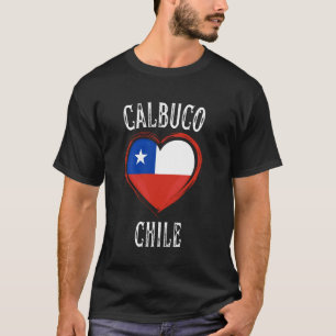 Chile Flag Heart Calbuco City T-Shirt