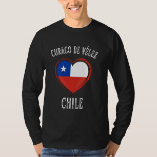 Chile Flag Heart Curaco De Velez City T-Shirt