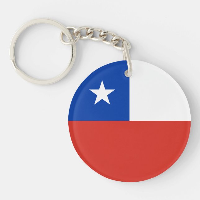 Chile Flag Key Ring (Front)