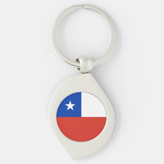 Chile Flag Key Ring (Front)