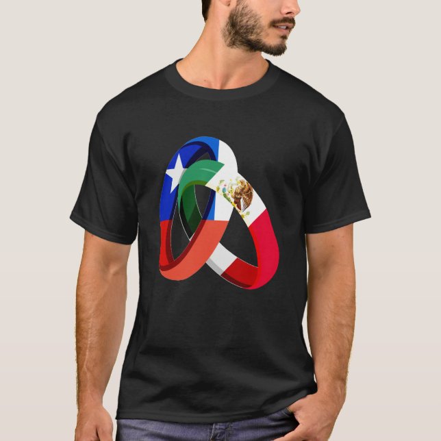 Chile Flag Mexico Grown Ring Marriage Wedding T-Shirt (Front)