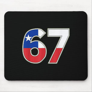 Chile Flag Number 67 Celebration Design Mouse Mat