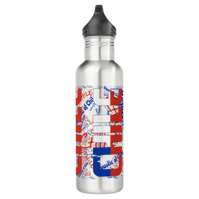 Chile Flag Patriotic 710 Ml Water Bottle (Right)