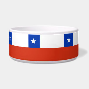 Chile Flag Pet Bowl