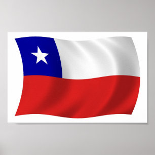 Chile Flag Poster Print
