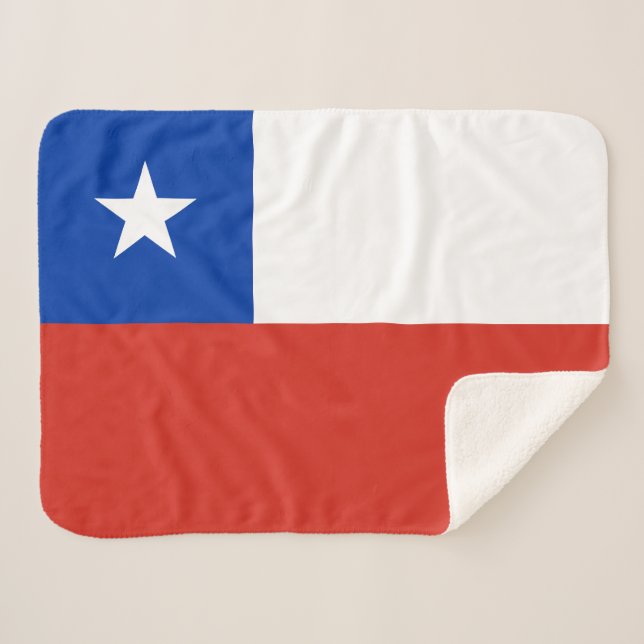 Chile Flag Sherpa Blanket (Front (Horizontal))