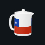 Chile Flag Teapot<br><div class="desc">Elevate your tea experience with our exclusive teapot featuring the flag of Chile! Crafted with meticulous attention to detail, this teapot is more than just a functional item; it’s a celebration of your love for Chile and a stylish addition to your kitchenware. The vibrant design prominently displays the iconic Chilean...</div>