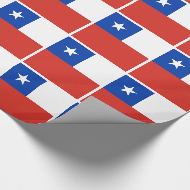 Chile Flag Wrapping Paper (Corner)
