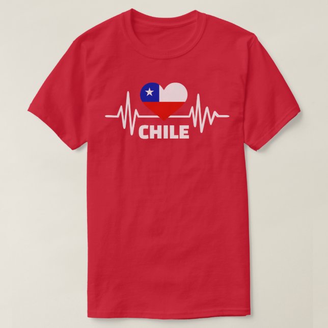 Chile heartbeat T-Shirt (Design Front)