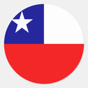 Chile High quality Flag Classic Round Sticker