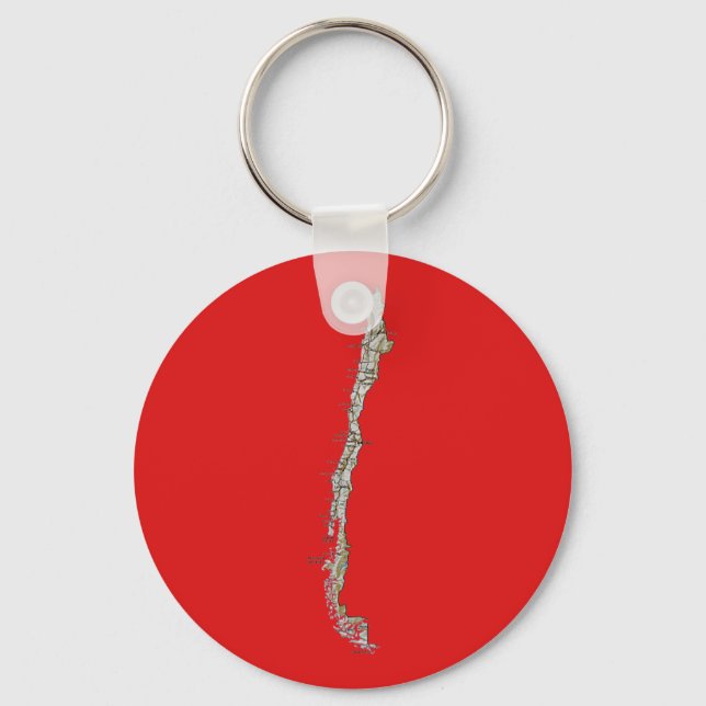 Chile Map Keychain (Front)