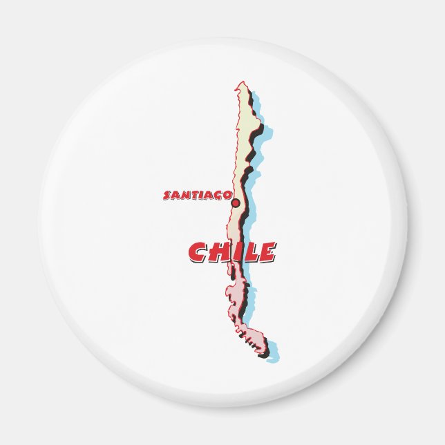 Chile Map Magnet (Front)