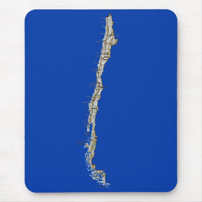 Chile Map Mousepad (Front)